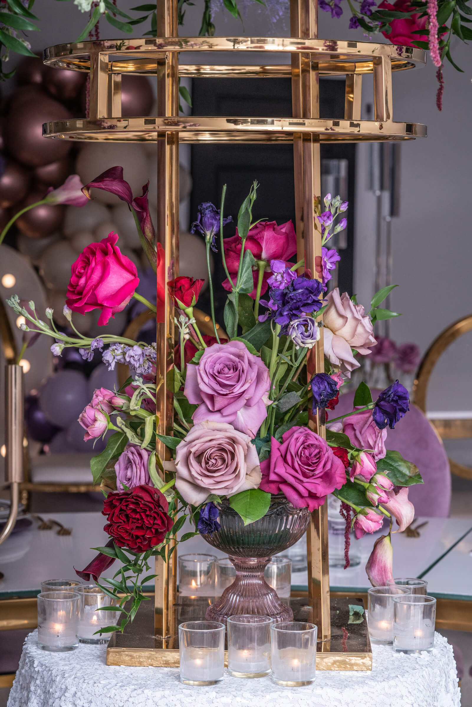 Purple Magenta Floral Arrangement