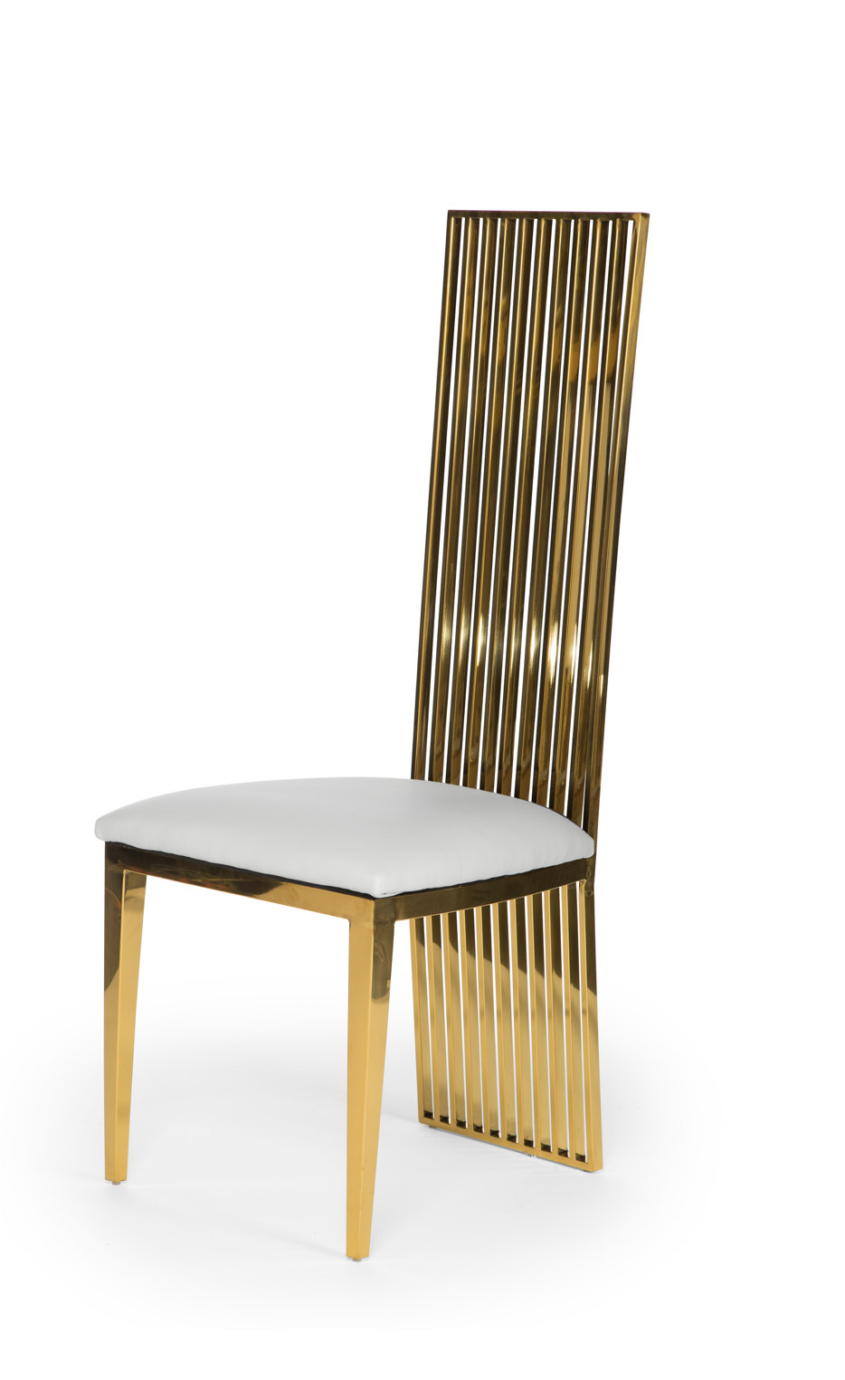 Gold and white chair