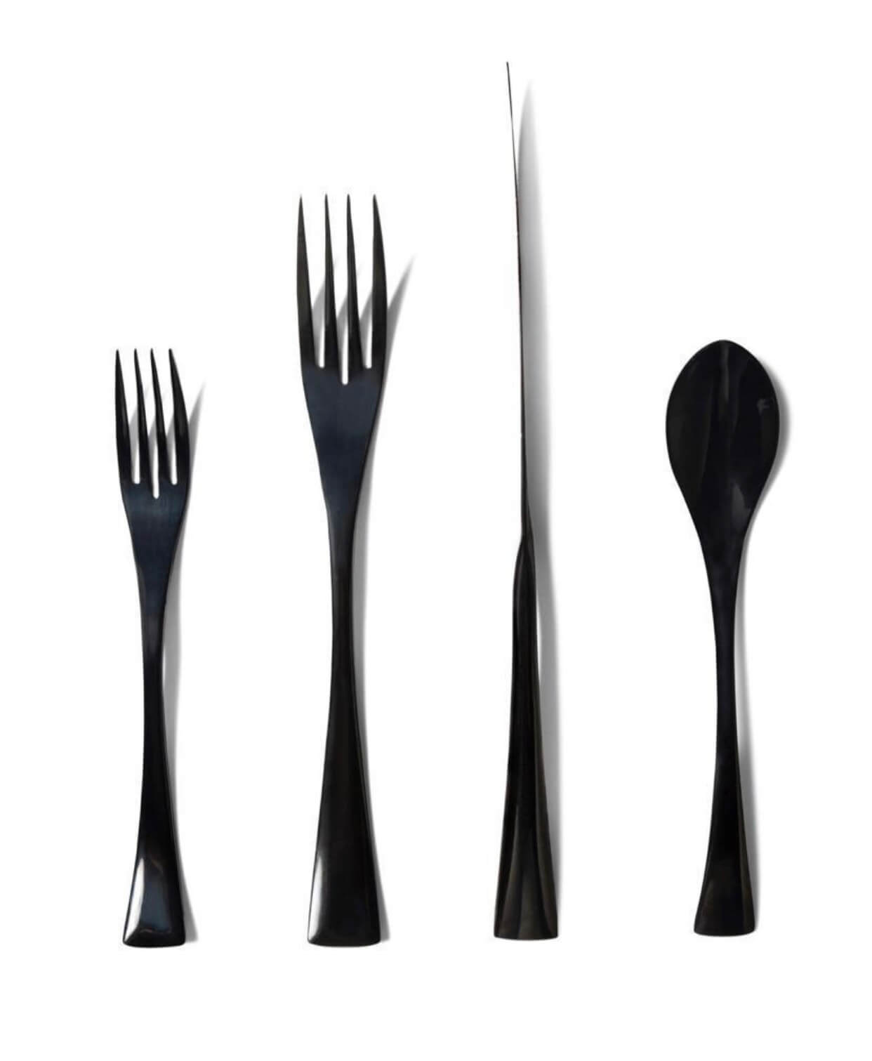 Modern black cutlery